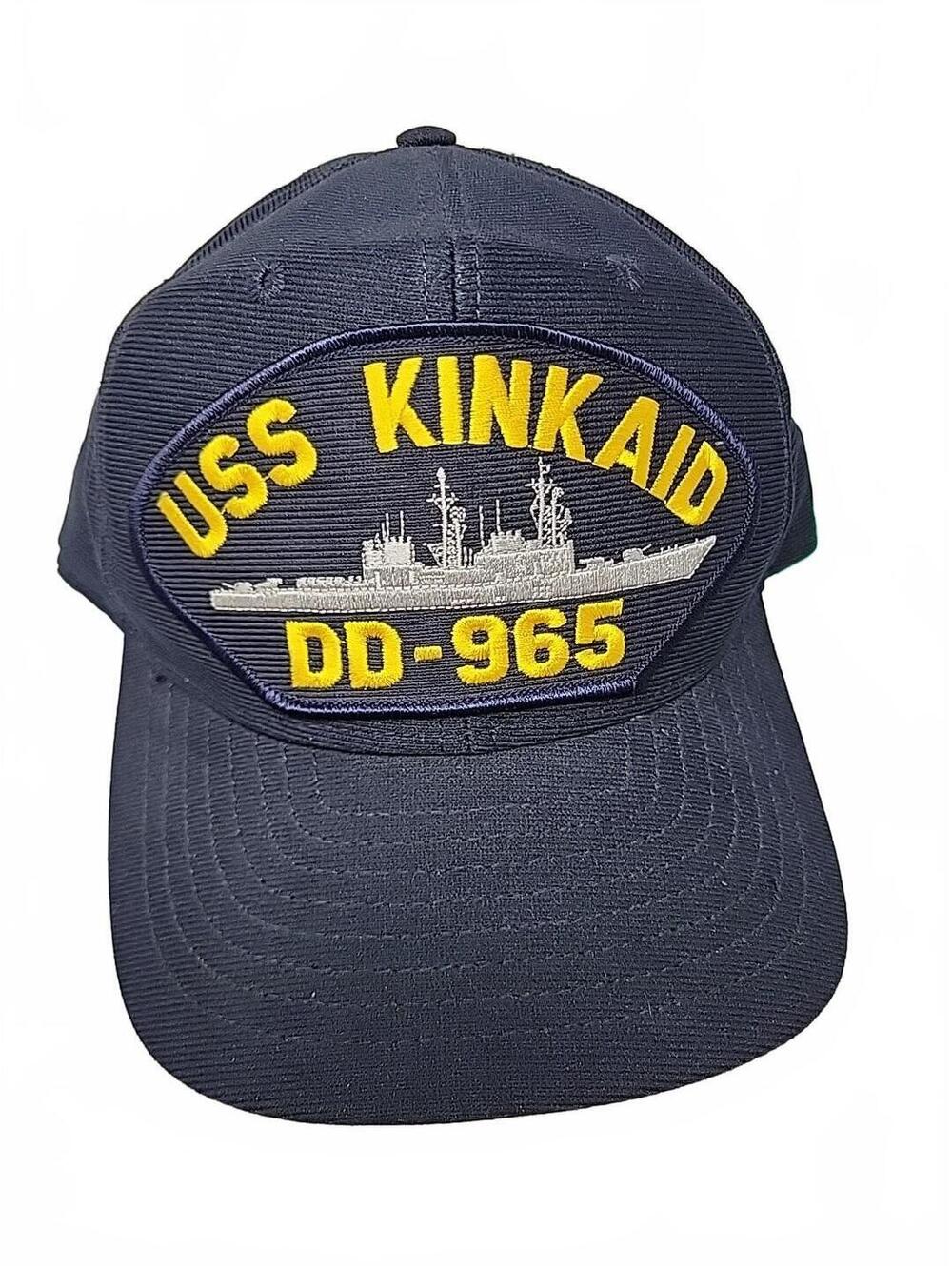 USS KINKAID DD-965 HAT - NAVY BLUE - Veteran Owned